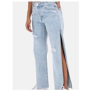 Side-Slit Jeans